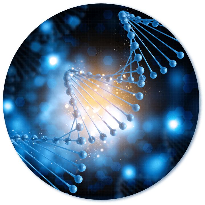 dna figure blur background